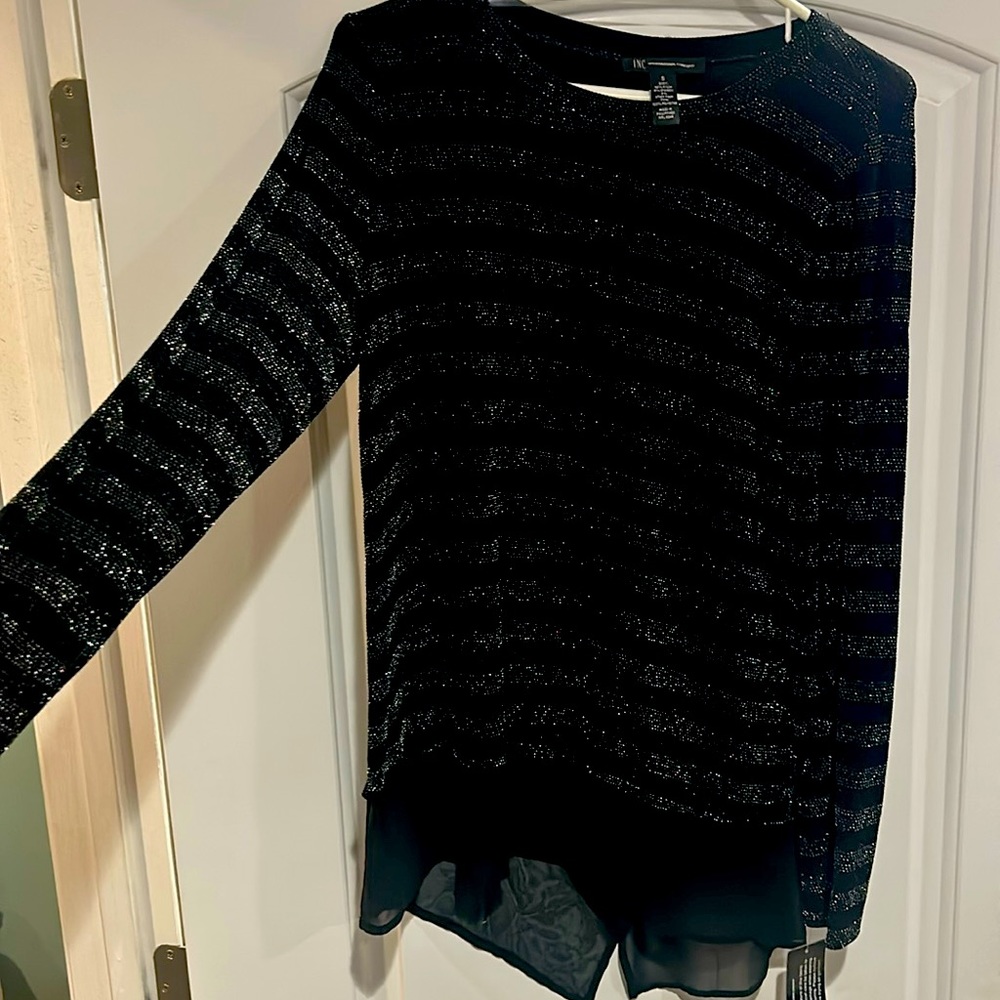 Long sleeve glittery shirt size small